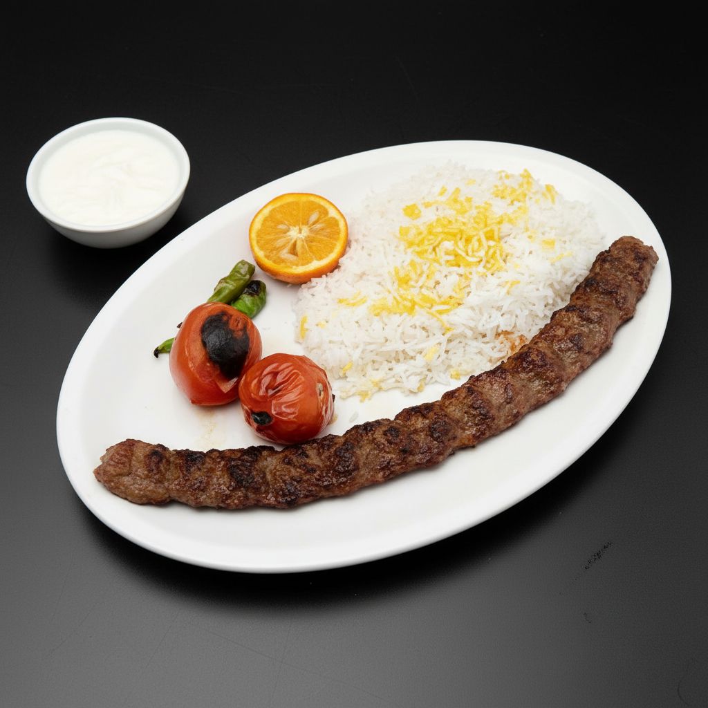 چلو کباب کوبیده مخصوص