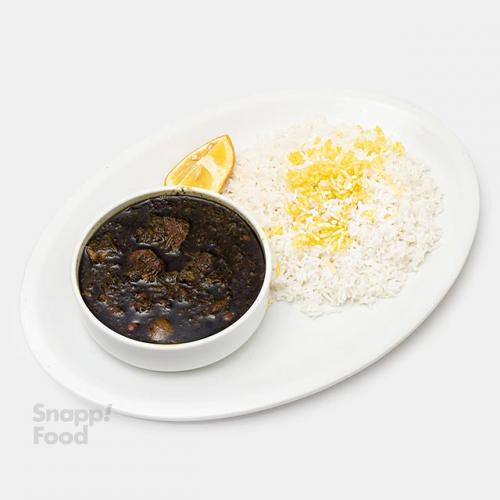 چلو قورمه سبزی
