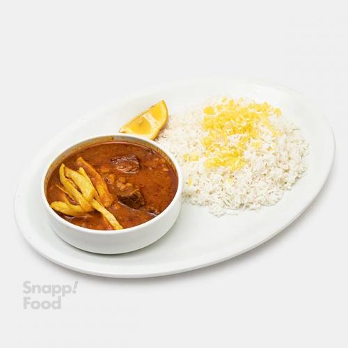 چلو قیمه سیب زمینی